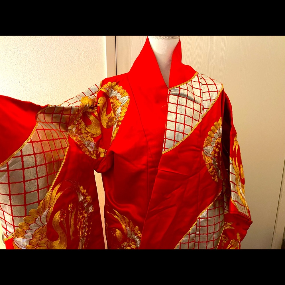 Vintage Japanese Wedding Kimono Uchikake GOLD!